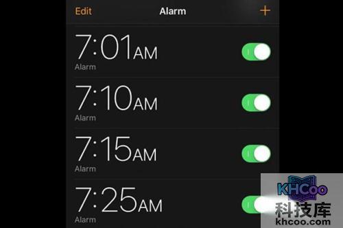 iPhone删除所有闹钟
