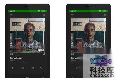 重新设计过的“正在播放”页面