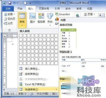 Word2010怎么使用模板制作表格4 Word2010怎么使用模板制作表格4