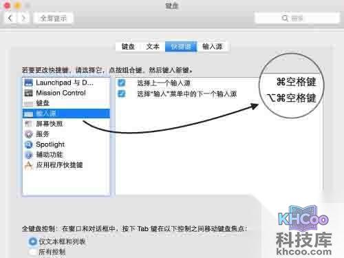 点击左侧的“输入源”一栏