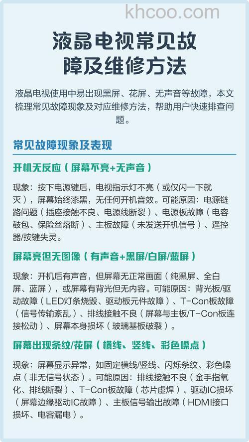 液晶电视机维修方法 几种故障解决介绍
