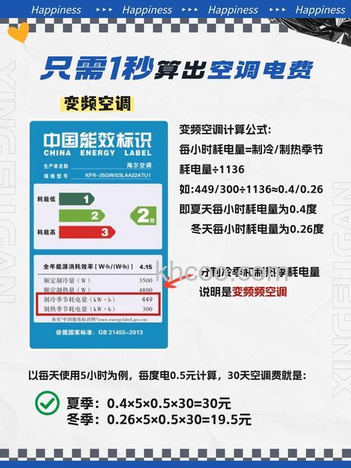 如何计算空调的耗电量和费用 计算空调的耗电量和费用方法【详解】