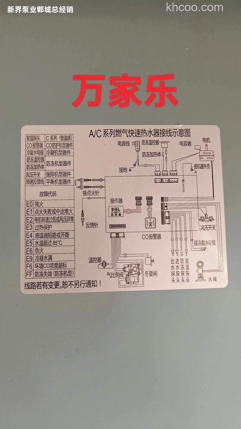 万家乐k2燃气热水器故障代码有哪些 万家乐k2燃气热水器故障代码介绍【详解】