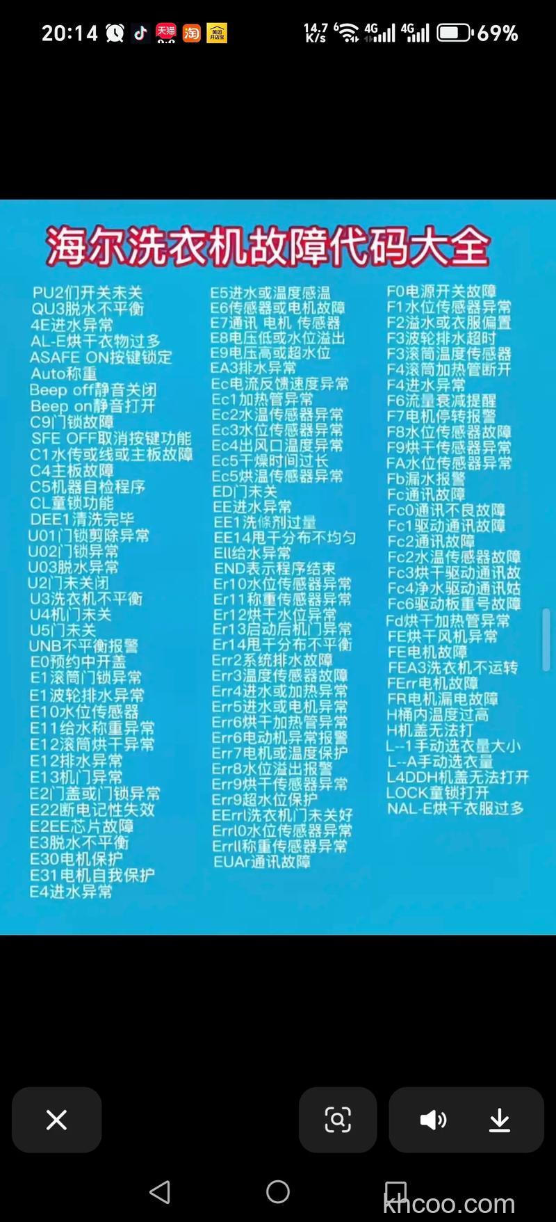 海尔洗衣机故障代码F7怎么回事 海尔洗衣机故障代码F7维修方法【详解】