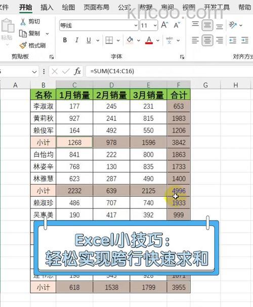 Excel中如何跨工作表求和 Excel跨表求和的方法
