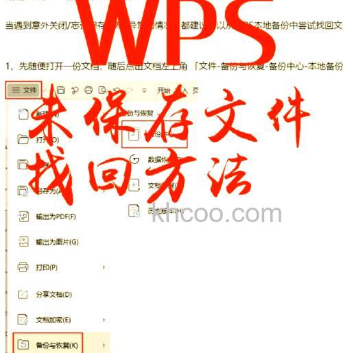 WPS无故退出怎么找回文档 WPS无故退出找回文档的方法