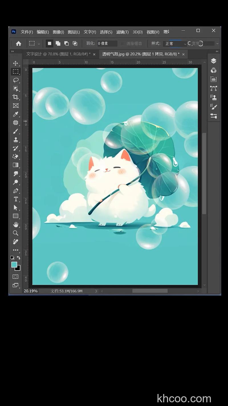 怎么用ps制作漂亮的人物气泡效果