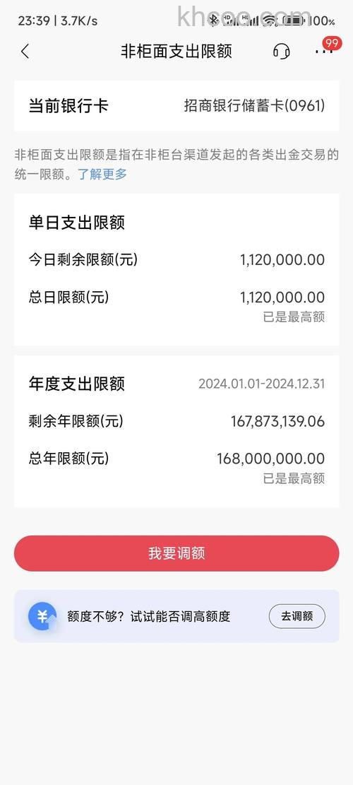 支付宝招商银行信用卡快捷支付的限额是多少