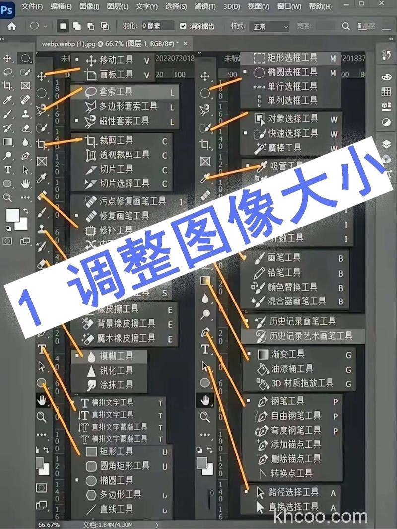 PS如何随意调整大小和方向