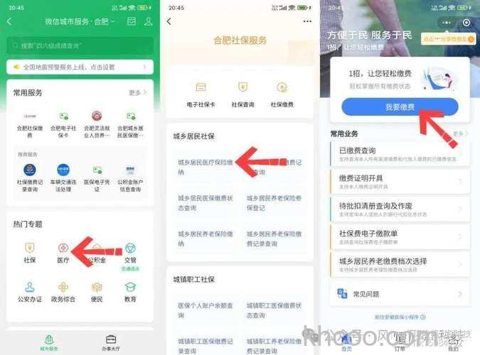 微信怎么交农村合作医疗缴费五