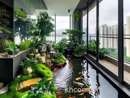 鱼池水净化楼梯间客厅里有10平方米景鲤鱼池，现鱼粪积多，水质有臭味、变黑，每天10多条死鱼。请问如