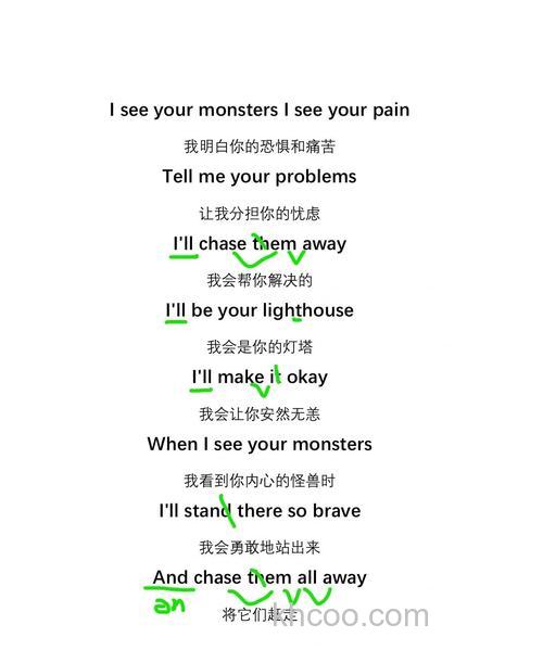 flightless bird, American mouth 的歌词 很好听的歌哦