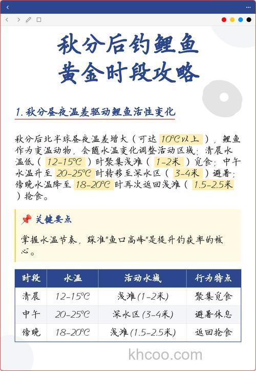 秋分后怎么钓鲤鱼