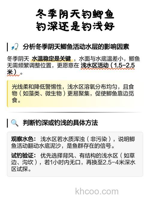 阴天钓鱼钓深水还是浅水?