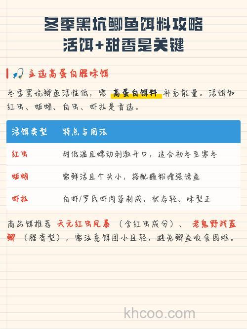 秋冬季黑坑鲫鱼饵料配方
