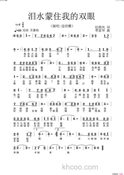 找一首歌，一句歌词是“泪水模糊了我的双眼”