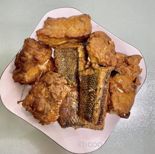 空气炸锅烤花鲢鱼块做法？