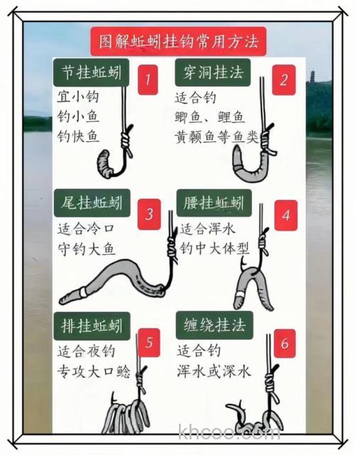 钓鲫鱼蚯蚓的正确挂法有哪些？