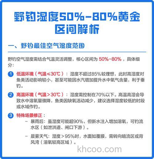 钓鱼湿度多少最佳野钓?