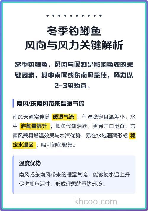 冬钓鲫鱼什么风向好？