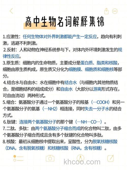 一目了然生物名词？