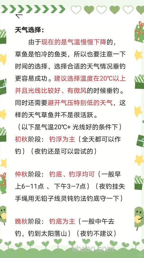 夏钓草鱼有4个“秘诀”要知道
