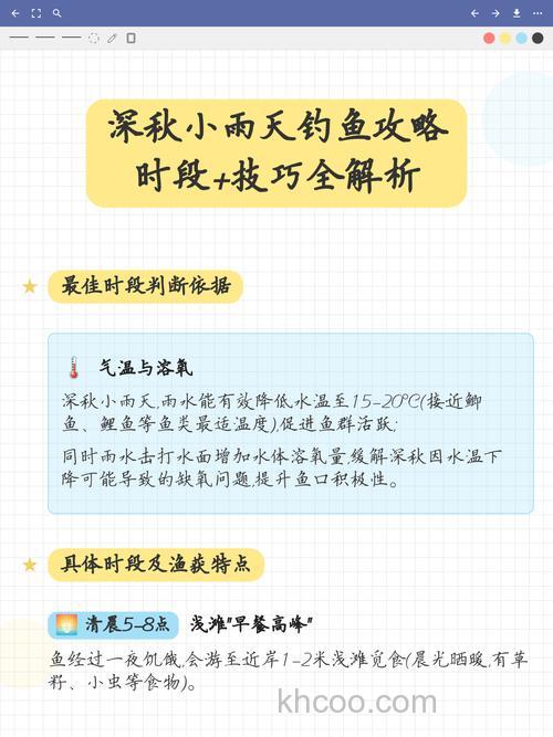 秋季雨天钓鱼时间的最佳时间是多少？