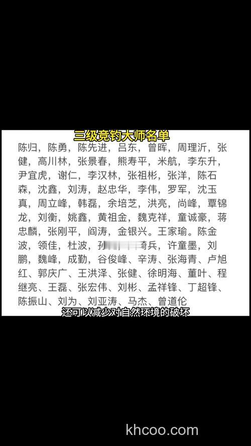 2020年中国钓鱼大师排名？