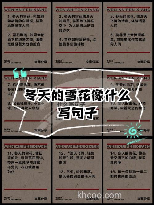 冬天片片雪花飘落宛如什么什么什么？