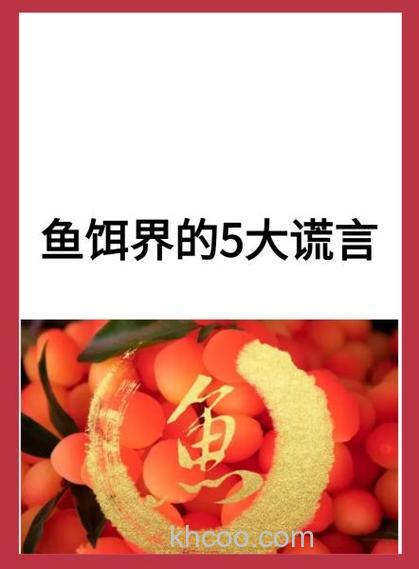 鱼饵界的5大谎言