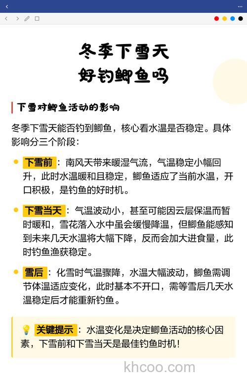 下雪天能钓到鲫鱼吗？